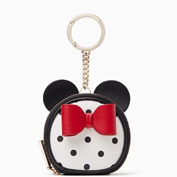 kate spade Handbags - Kate spade X Disney Minnie Mouse NWOT Coin Purse, Keychain, BAGCHARM White Multi